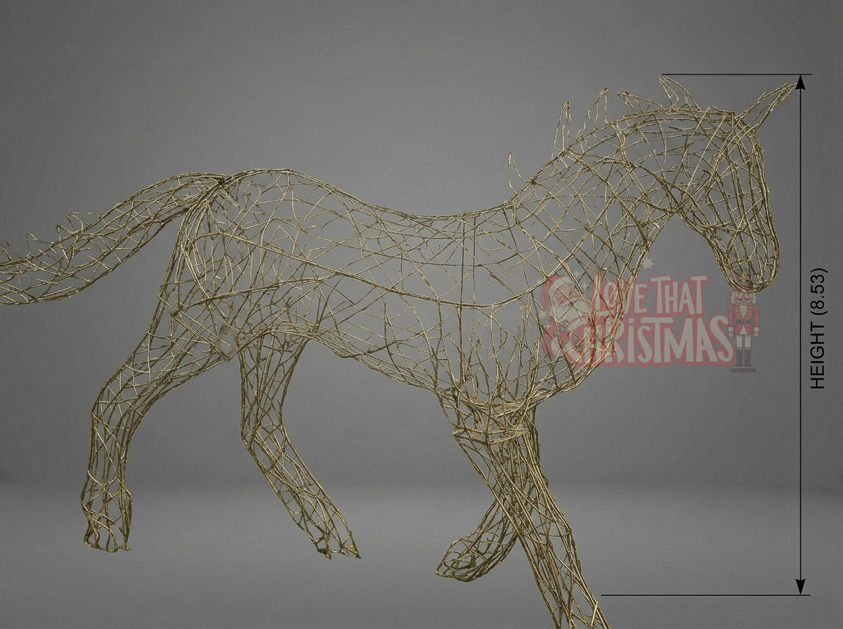 Golden Stride | Illuminated Christmas Horse