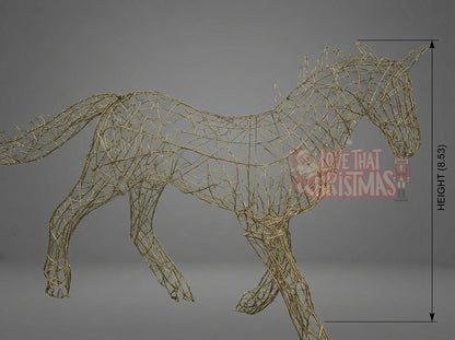 Golden Stride | Illuminated Christmas Horse