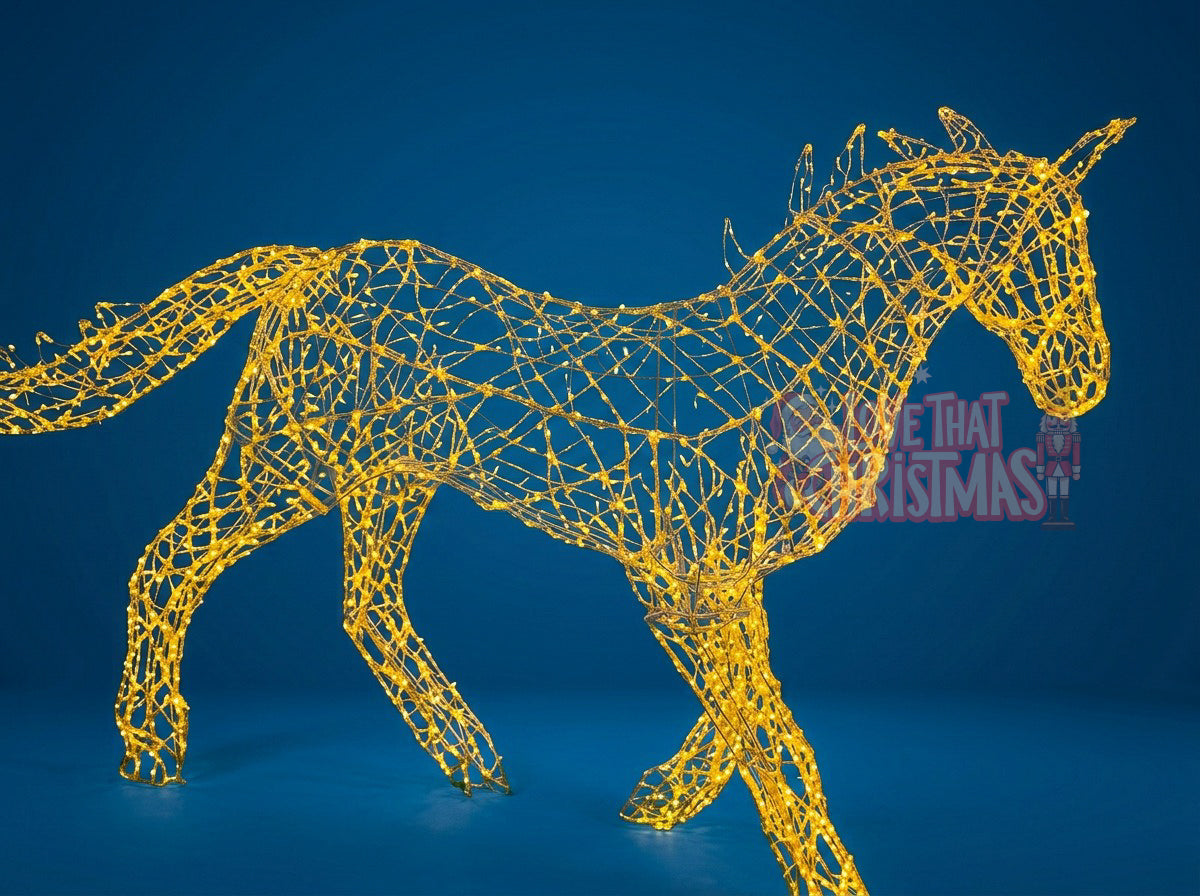 Golden Stride | Illuminated Christmas Horse