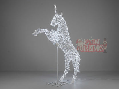Winter Majesty | 9.84′ Illuminated Rearing Horse