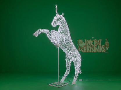 Winter Majesty | 9.84′ Illuminated Rearing Horse