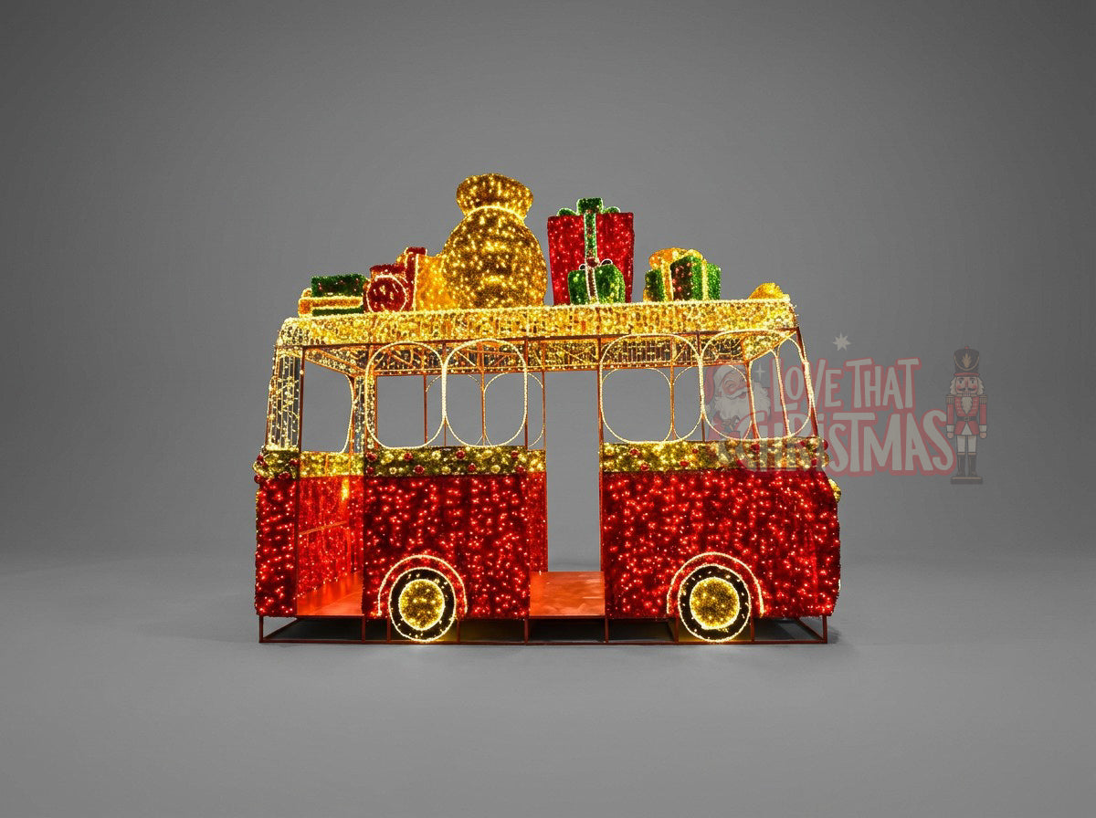 Illuminated Christmas Bus