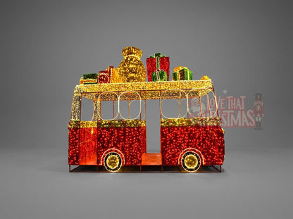 Illuminated Christmas Bus
