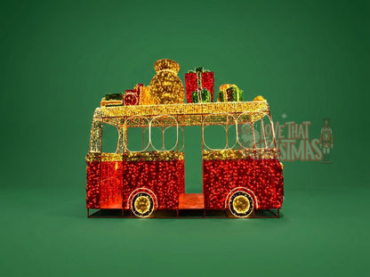 Illuminated Christmas Bus