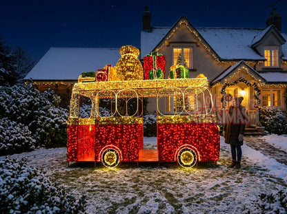 Illuminated Christmas Bus