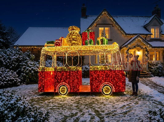 Illuminated Christmas Bus