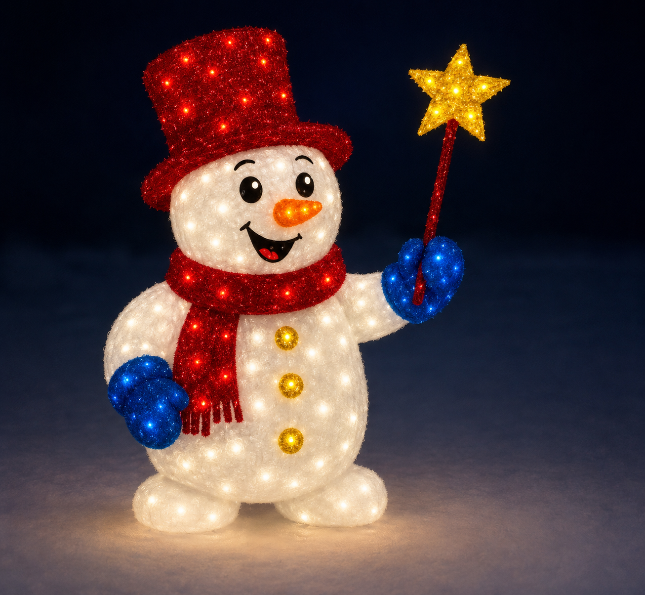 6' Snowman With Star